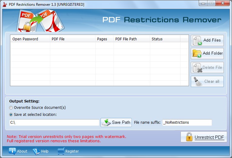 Axommsoft PDF Restrictions Removal