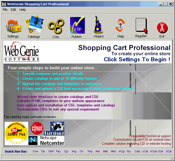 WebGenie Shopping Cart Professional