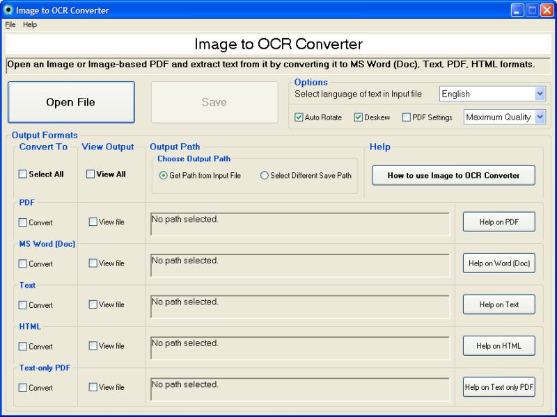 Image to OCR Converter