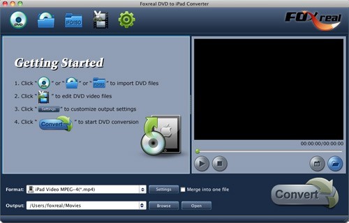 Foxreal DVD to iPad Converter for Mac