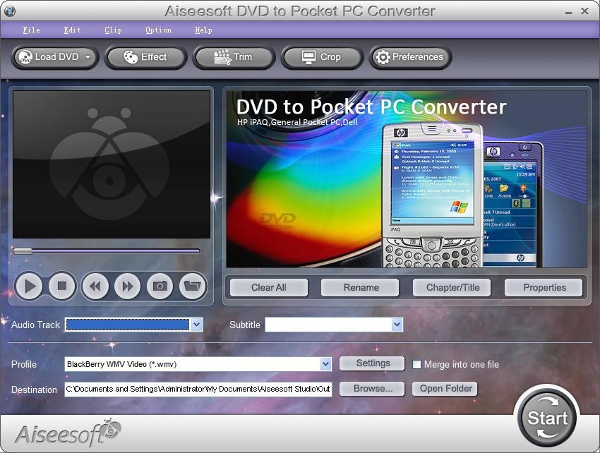 Aiseesoft DVD to Pocket PC  Converter