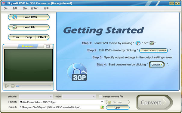 iSkysoft DVD to 3GP Converter