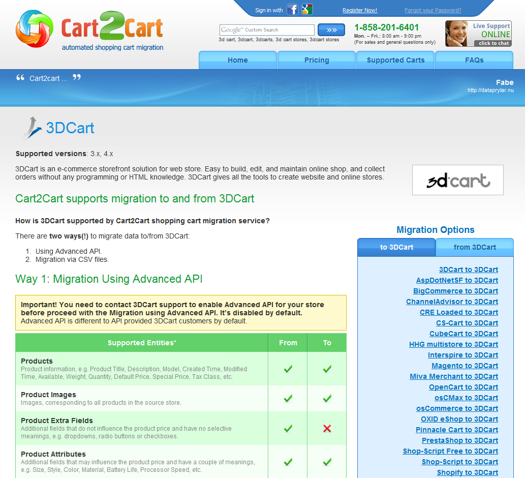 3DCart Migration Service