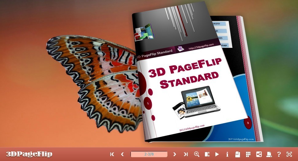 3DPageFlip Free Butterfly Templates