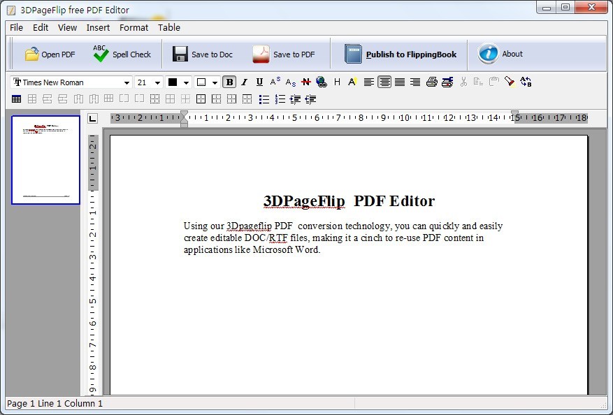3DPageFlip PDF Editor - freeware