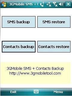 3GMobile SMS + Contacts Backup