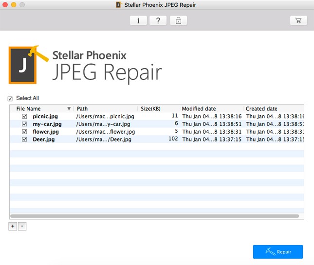 Stellar Phoenix JPEG Repair Mac