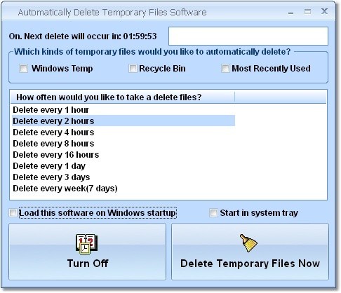 Automatically Delete Temporary Files Software