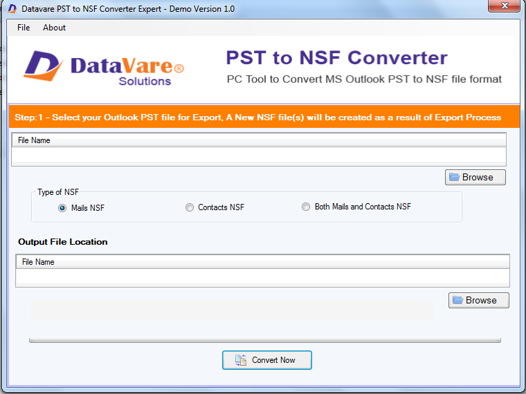 DataVare PST to NSF Converter Expert
