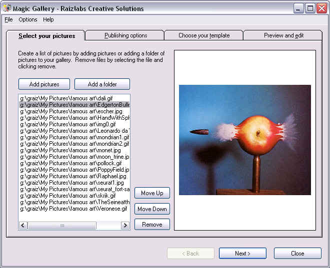 Magic Gallery Thumbnail Software
