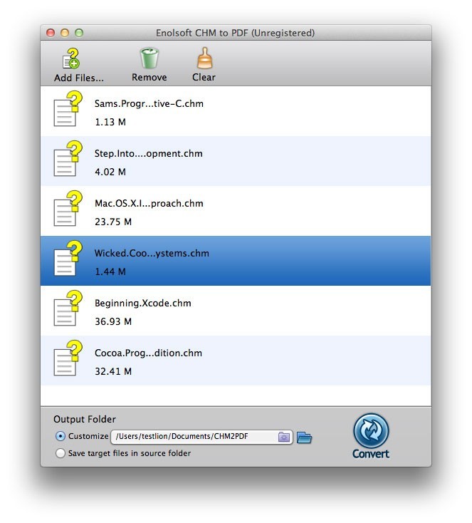 Enolsoft CHM to PDF for Mac