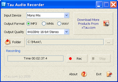 Tau Audio Recorder