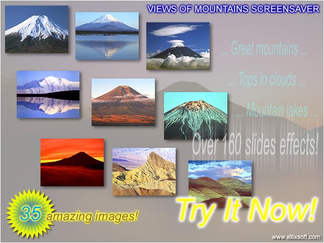 Views of Mountains Screensaver