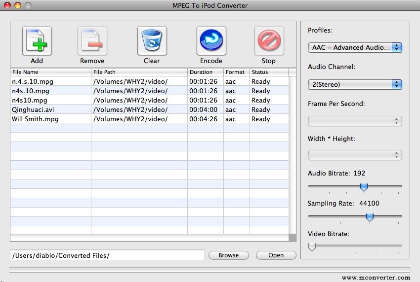 MPEG To iPod Converter