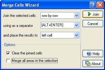 Merge Cells Wizard