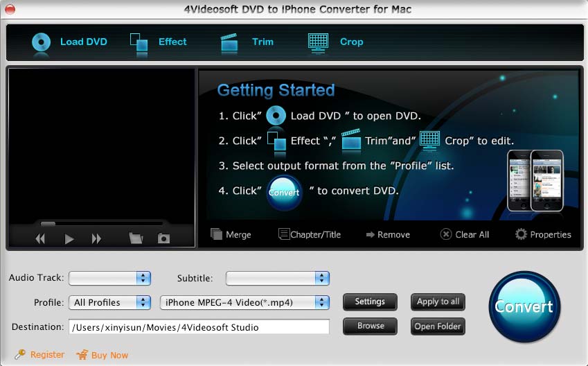 4Videosoft DVD iPhone Convertisseur Mac