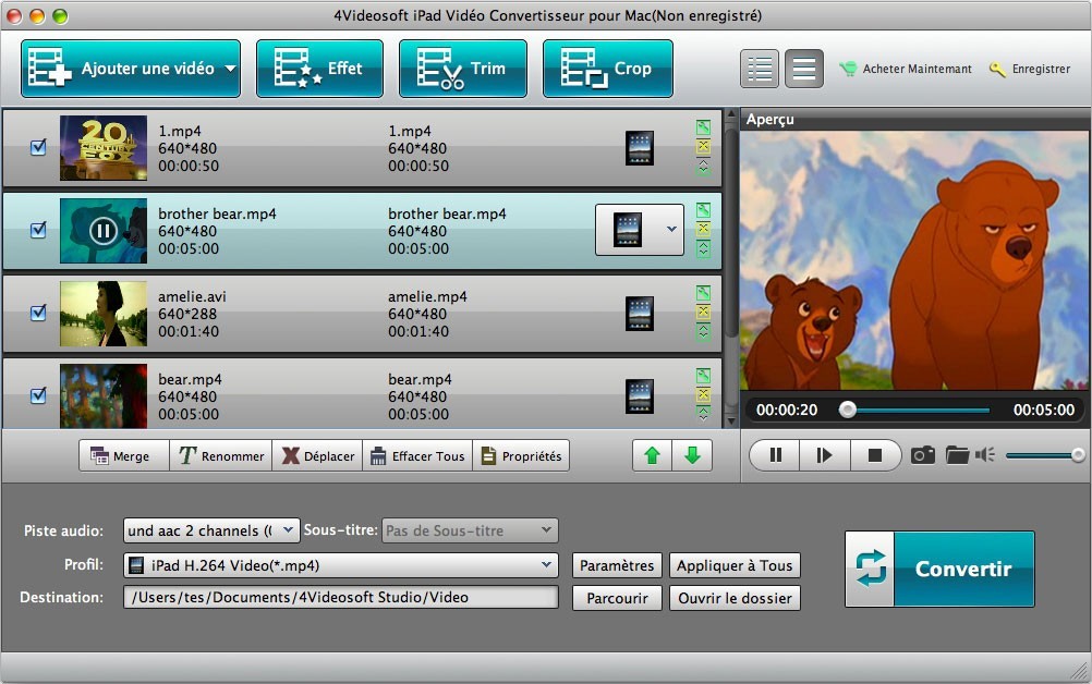 4Videosoft iPad Video Convertisseur Mac