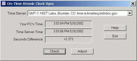 On-Time Atomic Clock Sync