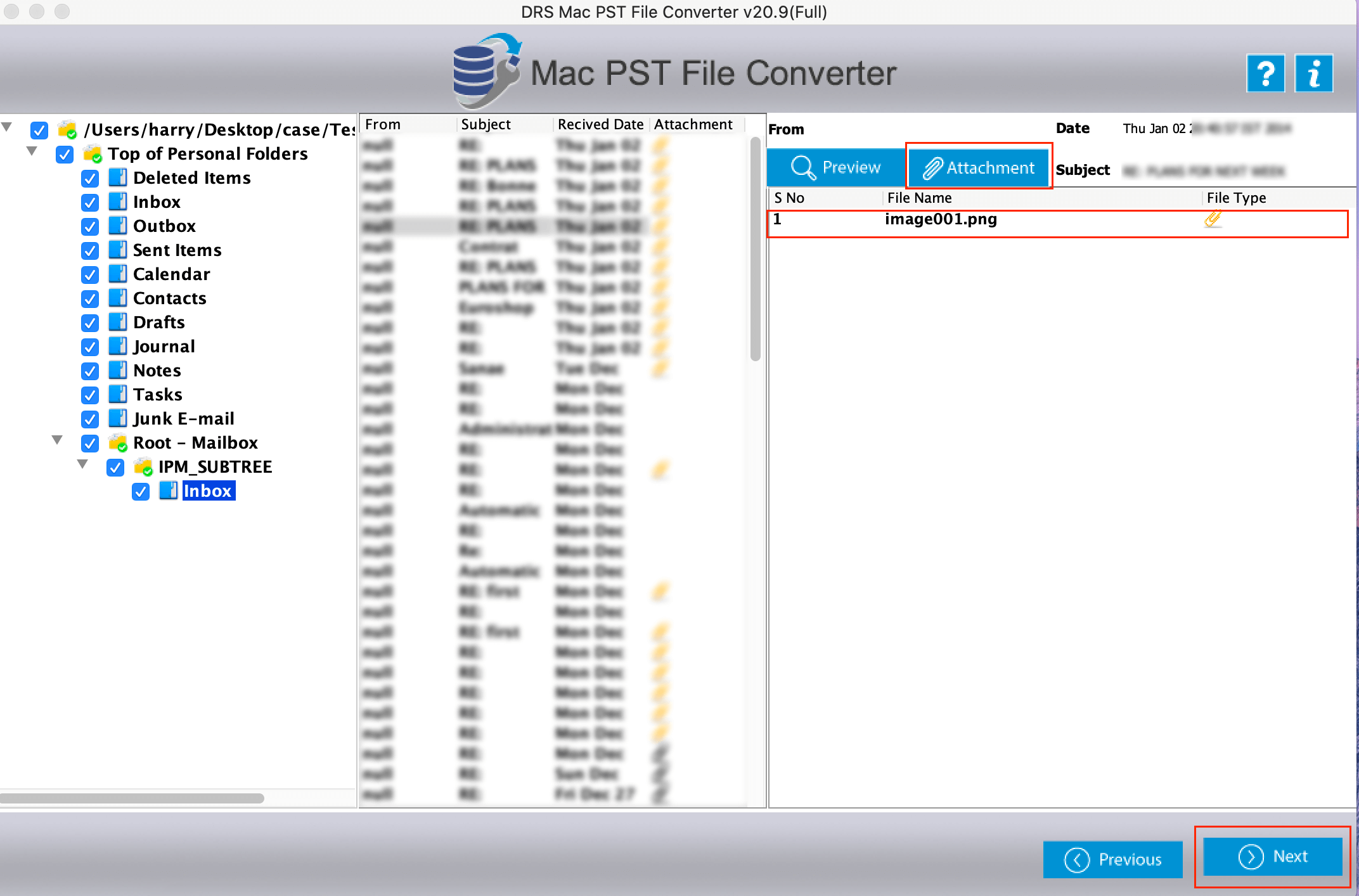 DRS PST File Converter For Mac