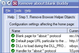 Remove about:blank Buddy