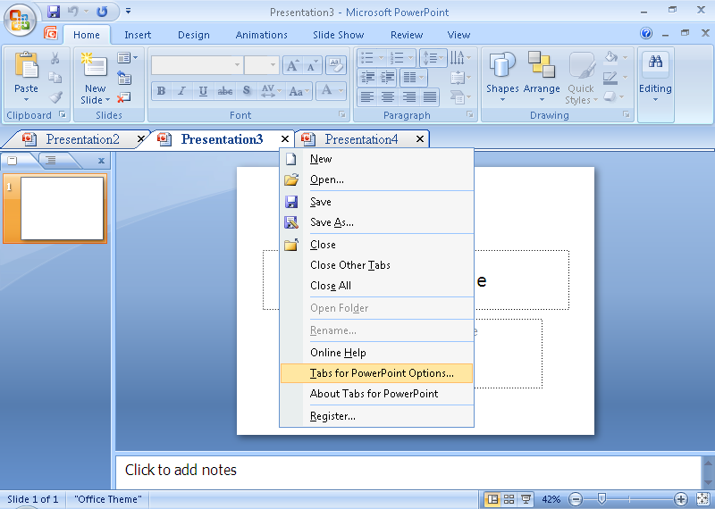 Presentation Tabs for PowerPoint