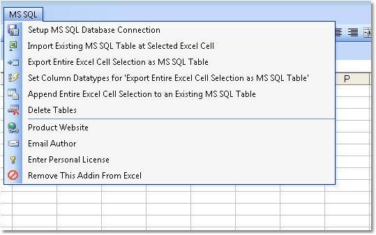 Excel MS SQL Server Import