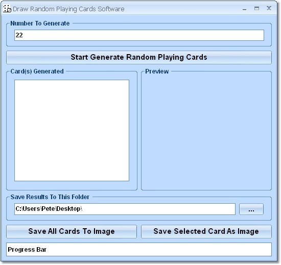Draw Random Playing Cards Software