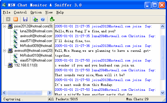 MSN Chat Monitor and Sniffer