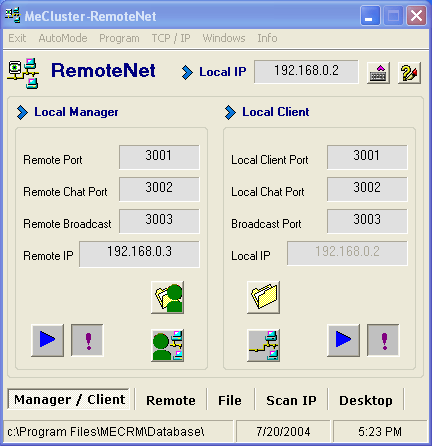 ME Cluster - RemoteNet