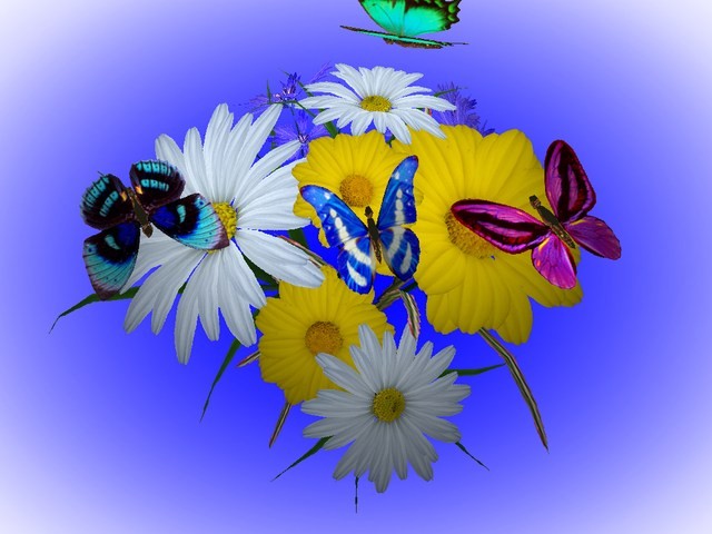 3D Wonderful Flowers
