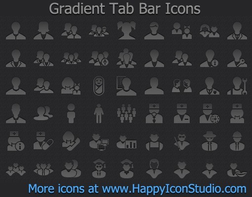 Gradient Tab Bar Icons