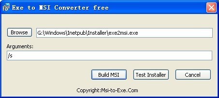 Free Exe to Msi Converter