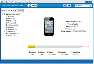 iPubsoft iPod to Computer Transfer