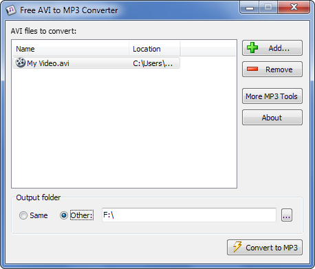 Free AVI to MP3 Converter