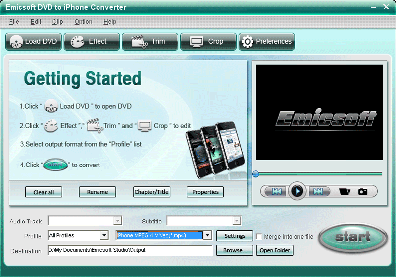 Emicsoft DVD to iPhone Converter