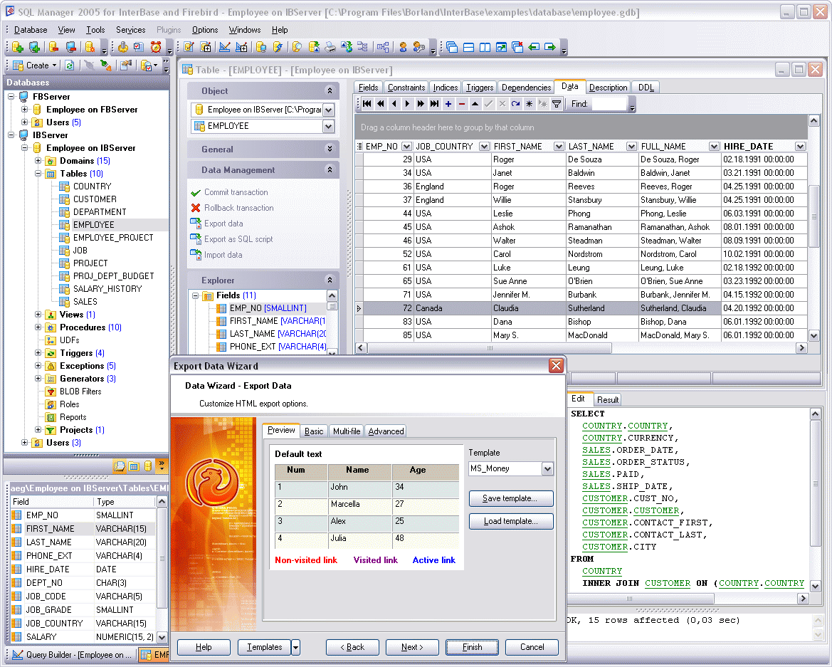 EMS SQL Manager 2005 Lite for InterBase/Firebird