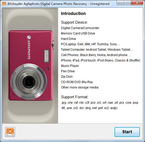 BYclouder Agfaphoto Digital Camera Photo Recovery