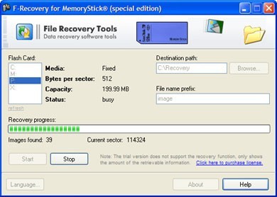 FileRecovery for MemoryStick