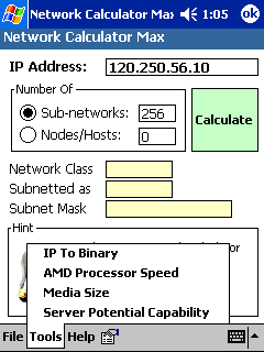Network Calculator MAX for Pocket PC