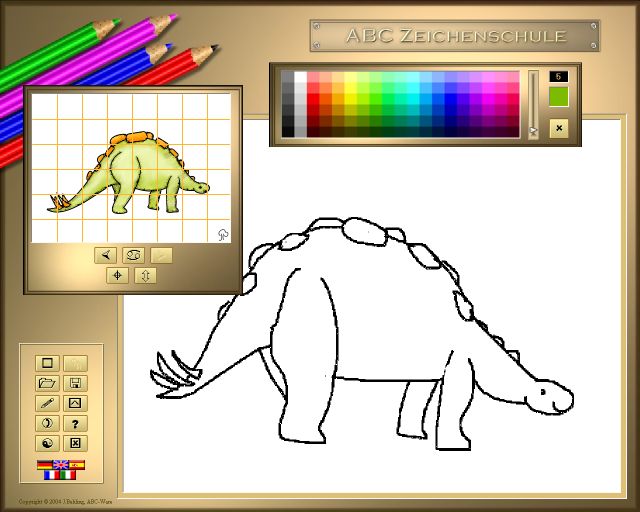 ABC Drawing School III - Dinosaurs