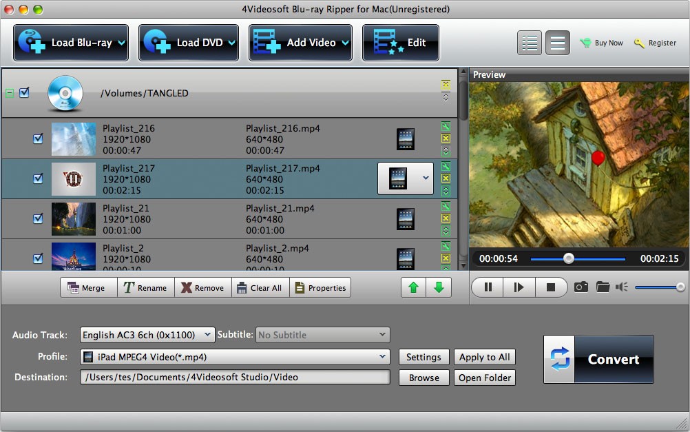 4Videosoft Blu-ray Ripper for Mac