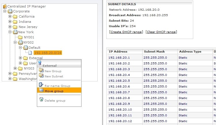 IP-Admin Centralized IP Address Manager