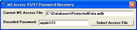 MS Access Password Recovery
