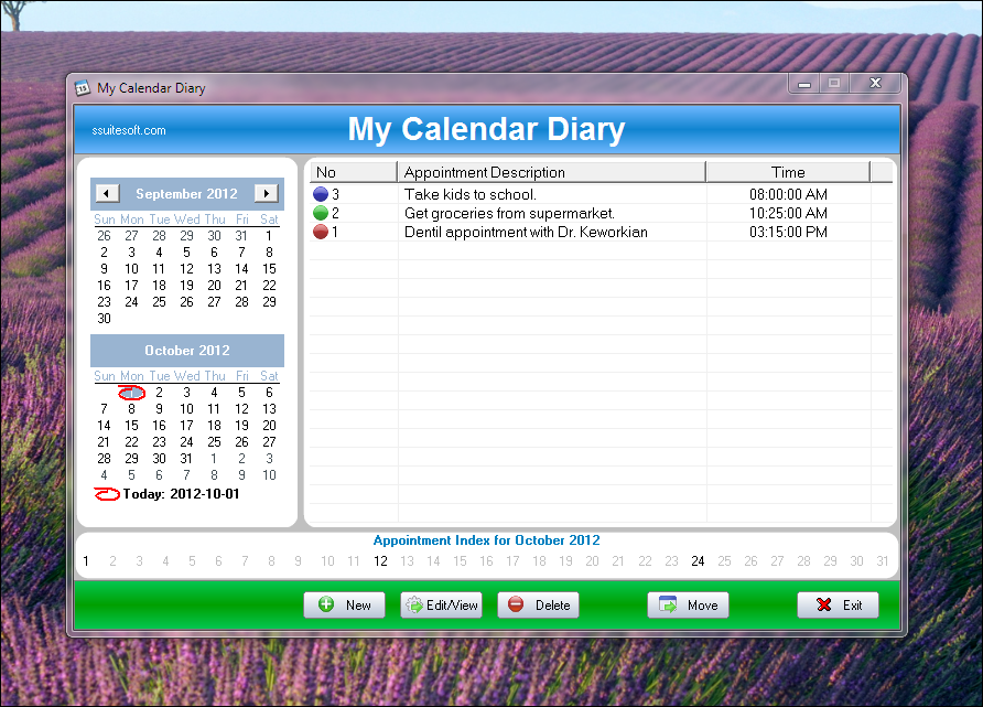 SSuite Calendar Diary Portable
