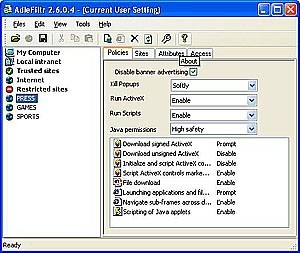 Advanced URLs filter  for Internet Explorer