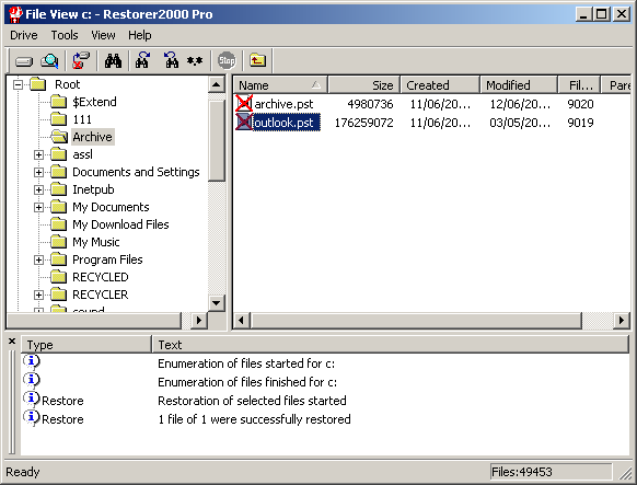 BitMart Restorer2000 FAT. NTFS Data Recovery Software