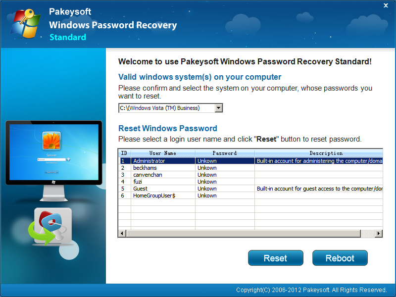 Recover Windows Vista Password