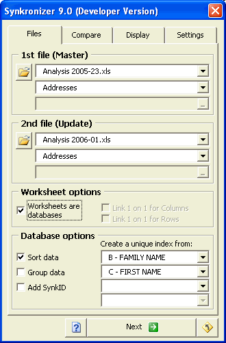 Synkronizer for Excel