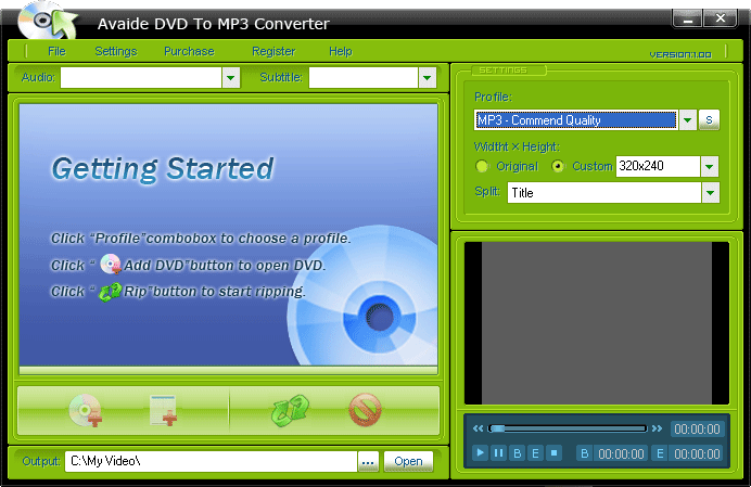 Avaide DVD To MP3 Converter