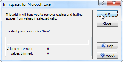 Trim Spaces for Microsoft Excel